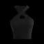 Mùa hè Pure Desire Black Halterneck Camisole Hot Girl Slim-fit Slimmer Look Phong cách ngắn gọn có thể mặc