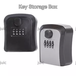 Lưu trữ chìa khóa JUIC, Khóa mã 4 chữ số Núm xoay Hộp chìa khóa mật khẩu, Thiết kế treo bền bỉ Hộp chìa khóa ngoài trời chống nước Sử dụng ngoài trời