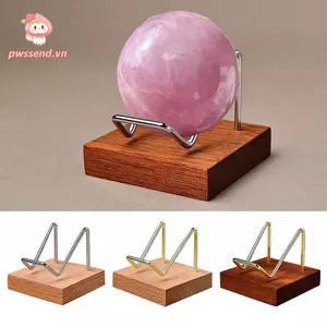 Giá đỡ bóng pha lê PWSEND, Đế bóng pha lê cánh tay kim loại thủ công, Đá mã não sáng tạo Đạo cụ chụp ảnh bằng gỗ Khoáng chất Di tích đá Hỗ trợ trang trí nhà cửa
