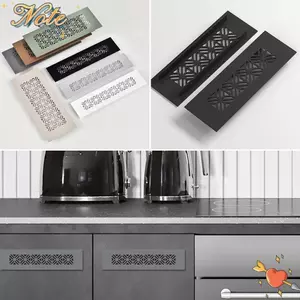 NOTE1 Nắp lỗ thông hơi, Louver Hợp kim nhôm Trang trí lỗ thông hơi, Hình chữ nhật sáng tạo Lưới thoáng khí rộng 50 / 80mm Vỏ lưới tản nhiệt Tủ quần áo Phụ kiện tủ quần áo giày