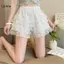 LUImo Uncurled Rời Đáy Bánh Váy Ren Quần Short An Toàn Cho Nữ SBS