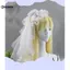 KUZHEN Gothic Veil Rose Mini Top Hat Hoặc Mũ thời trang thanh lịch màu trắng để mặc hàng ngày Halloween Lễ tạ ơn Quà tặng HOT