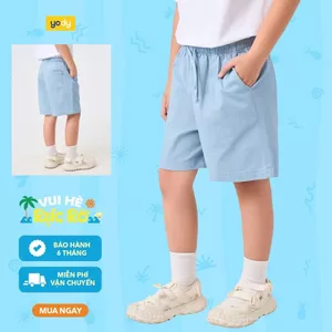 Quần short bé trai YODY quần suông vừa vặn, lưng thun co giãn dễ mặc BCCS26S001