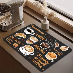 Mỹ Placemat Diatom Bùn Thoát Thảm Nhà Bếp Mặt Bàn Nhanh Khô Máy Cà Phê Chống Bắn Thảm Vòi Thấm Hút Thảm 3M5C