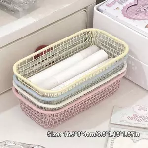 Ziyulinyuk Giỏ đựng đồ để bàn INS Đồ lặt vặt bằng kim loại Giỏ đựng Photocard Case Văn phòng phẩm Đồ dùng gia đình Trang điểm Phân loại Giá đỡ VN