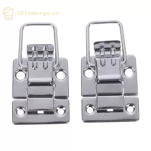 GE 2 Chiếc Thép Không Gỉ Chrome Bật Tắt Chốt Cho Hộp Ngực Ốp Lưng Vali Dụng Cụ Khóa VN
