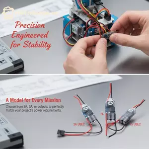 GE 5V 3A 5A 7A Bộ điều chỉnh điện áp UBEC gắn ngoài Bộ thu hỗ trợ chống nhiễu Nguồn điện cho máy bay RC VN