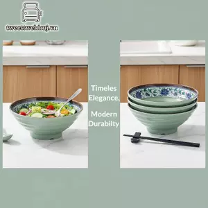Nhíp Nhựa Ramen Bát Thiện BPA Free Bát Nhẹ Không Thể Phá Vỡ Cho Cắm Trại Nhà Hàng Nhà VN