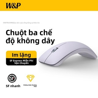 Chuột không dây Bluetooth W & P Di động ba chế độ im lặng Thích hợp cho máy tính xách tay Apple Macbook