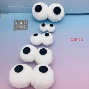 DARON DIY Plush Doll Access, Đồ thủ công DIY Mắt búp bê tròn, Dễ thương mềm mại Kawaii Phụ kiện búp bê nhãn cầu đáng yêu dành cho trẻ em