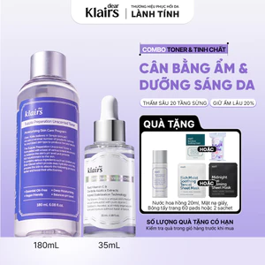 Combo Dear Klairs Freshly Juiced Vitamin Drop + Supple Preparation Toner 180ml [FS]