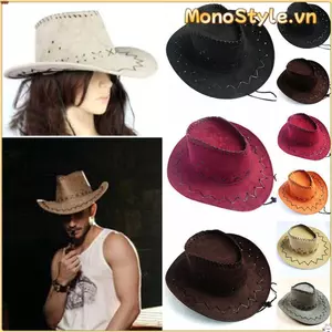 MONOSTYLE Mũ cao bồi nam thời trang Váy lạ mắt