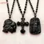 HFSHY Obsidian Mặt Dây Chuyền Chữ Thập Nelace Trang Sức Tôn Giáo Chống Thấm Nước Cho Nam Nữ Thiền Cầu Nguyện Sử Dụng VN