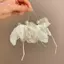 HFSHY Hoa sel Mặt Dây Chuyền Trắng Veil Lưới Ngọt Ngào Thiết Kế Cánh Hoa Nữ Trang Sức Cho Giáng Sinh Ngày Lễ Quà Tặng VN