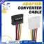 Cáp chuyển đổi chuyển đổi SATA Power Female sang Male, 6 Inch
