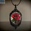 Vòng cổ quyến rũ JVSUB, Vòng cổ mặt dây chuyền thủy tinh Gothic hợp kim, Phụ kiện trang sức vòng cổ hoa họa tiết hoa cổ điển