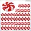 Bộ 50 Kẹo Giáng Sinh Cây Gậy Trang Trí Ngày Lễ Ủng Hộ Tiệc 25mm