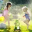 Nước ngoài trời Khủng long Hoạt hình Động vật phun nước Xoay nước bay Dễ dàng lắp đặt Dễ dàng sử dụng