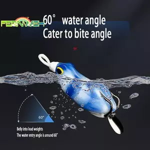 Mồi nhử ếch sấm sét mới mồi giả mồi mềm cá tăng rãnh máu móc silica gel sửa đổi ếch sấm sét [MỚI]