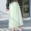 Mới Vintage Co Giãn Cao Cấp Lưới Xếp Ly Tulle Váy Nữ Mùa Hè Thanh Lịch Hàn Quốc Chữ A Công Sở Váy Nữ
