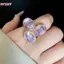 HFSHY Retro Pha Lê Kẻ Sọc Hình Bầu Dục Có Thể Điều Chỉnh Nhẫn Sang Trọng Tối Giản Hình Học Có Thể Điều Chỉnh Nhẫn Ngón Tay Trang Sức VN