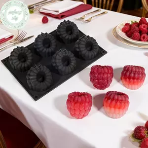 PUSKY 6 Loại Blueberry Hoặc Raspberry Thiết Kế Bánh Mousse Trái Cây Pháp Khuôn Bánh Silicon Khuôn Socola Pudding Khuôn Món Tráng Miệng Dụng Cụ Làm Bánh VN