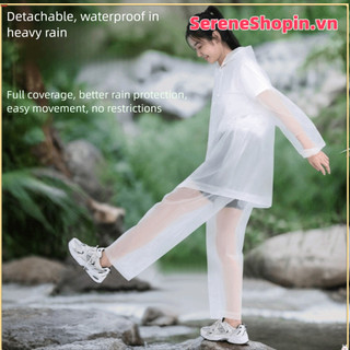 Bộ áo mưa SERENE, Áo mưa tách Eva chống gió, Nút tăng cường bền bỉ Bảo hiểm toàn diện Vỏ mưa có thể điều chỉnh Hoạt động ngoài trời