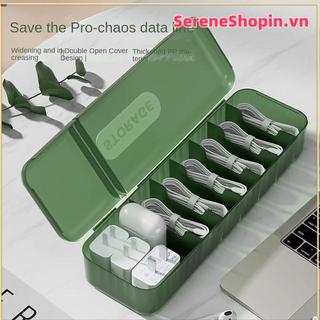 Bộ sắp xếp cáp dữ liệu SERENE, Hộp lưu trữ bộ sạc chống bụi lưu trữ riêng biệt, Phân loại đa chức năng có nắp máy tính để bàn cho văn phòng tại nhà