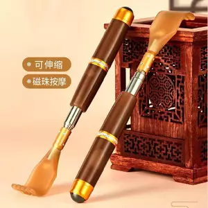🔥gãi lưng người già cây gãi lưng Gậy Gãi Lưng Giả sừng Scratcher Thép không gỉ có thể thu vào trầy xước Không yêu cầu trợ giúp Máy mát xa hạt từ tính Người cao tuổi Scra