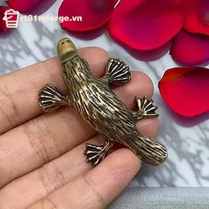GE 1 Cái Retro Đồng Platypus Trang Trí Đồng Chắc Chắn Dubill Thu Nhỏ Hình Trà Kim Loại Thú Cưng Phong Thủy Sưu Tập Đồ trang trí Trang Trí Nhà VN