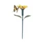 {WELV}Garden Stake Solar Powered Butterfly and Bird Decor 40cm Waterproof ABS Material