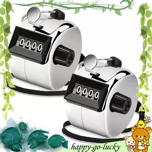 2 Gói Clicker Counter Hand Tally Counter Clicker, 4 Chữ Số Cơ Palm Click Counter forCoaching, Sự Kiện Thể Thao