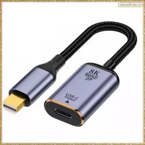 Bộ chuyển đổi cổng trưng bày USB-C sang mini USB-C Loại C Nguồn nữ sang cổng trưng bày mini 1.4 8K 60hz cho điện thoại máy tính bảng