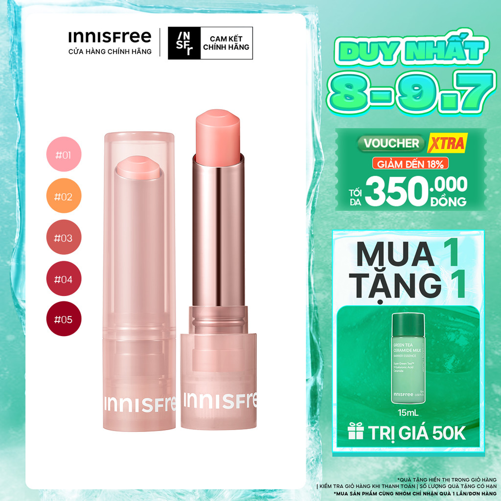 Son dưỡng môi có màu innisfree Dewy Tint Lip Balm 3.2g