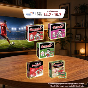 Thùng Mì Omachi - Thùng 30 Gói x 80g (Bao bì có thể thay đổi theo đợt nhập hàng)