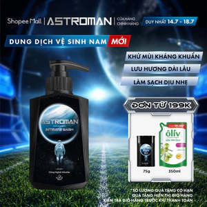 Dung Dịch Vệ Sinh Nam Giới ASTROMAN 120ML Dịu Nhẹ, Kháng Khuẩn, Mùi Hương Nhẹ Nhàng