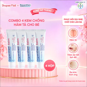 Bộ 4 tuýp kem chống hăm Bepanthen Balm dạng kem mỡ 30g/tuýp