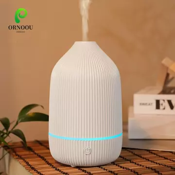 Máy khuếch tán công nghệ sóng âm ORNOOU, Đèn LED tâm trạng Hoạt động yên tĩnh Máy khuếch tán tinh dầu tạo độ ẩm, Xịt mát thẩm mỹ Tự động tắt Máy khuếch tán tinh dầu USB Trang trí nội thất