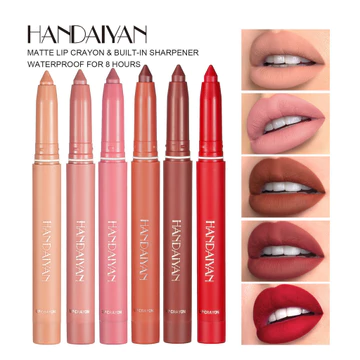 Matte Lip Liner Tự Động Chống Thấm Nước Chống Dính Cốc HANDAIYAN Phác Thảo Lip Liner Pencil Lipstick Lip Liner