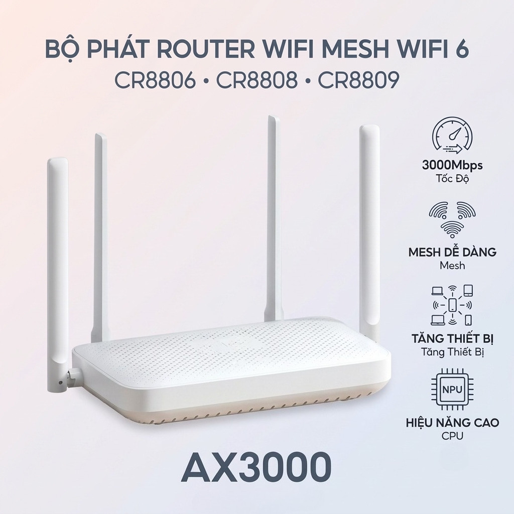 Bộ Phát Router Wifi Mesh Wifi 6 CR8806 CR8808 CR8809 AX3000 - Hàng cũ qua sử dụng | BigBuy360 - bigbuy360.vn