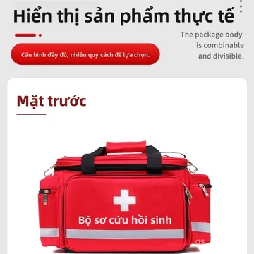 Túi sơ cứu y tế 120, túi cứu hộ ngoài trời di động, túi cấp cứu dung tích lớn trên xe