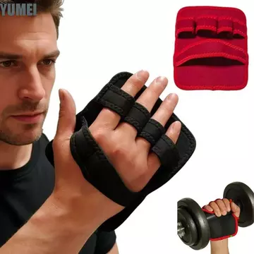 YUMEI 1 Cặp Thảm Tập Thể Dục Lòng Bàn Tay, Găng Tay Cử Tạ Chống Trượt Bảo Vệ Lòng Bàn Tay, Dây Đeo Cổ Tay Có Thể Điều Chỉnh Chống Mài Mòn Găng Tay Tập Gym Thanh Ngang Tập Luyện