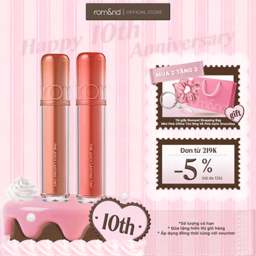 [Rom&nd] [Màu 31-35] Son Tint lì cho môi căng mọng THE JUICY LASTING TINT