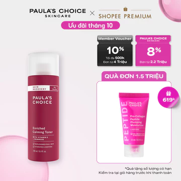 Nước cân bằng làm dịu và phục hồi độ ẩm cho da Paula's Choice Skin Recovery Enriched Calming Toner 190ml 1250