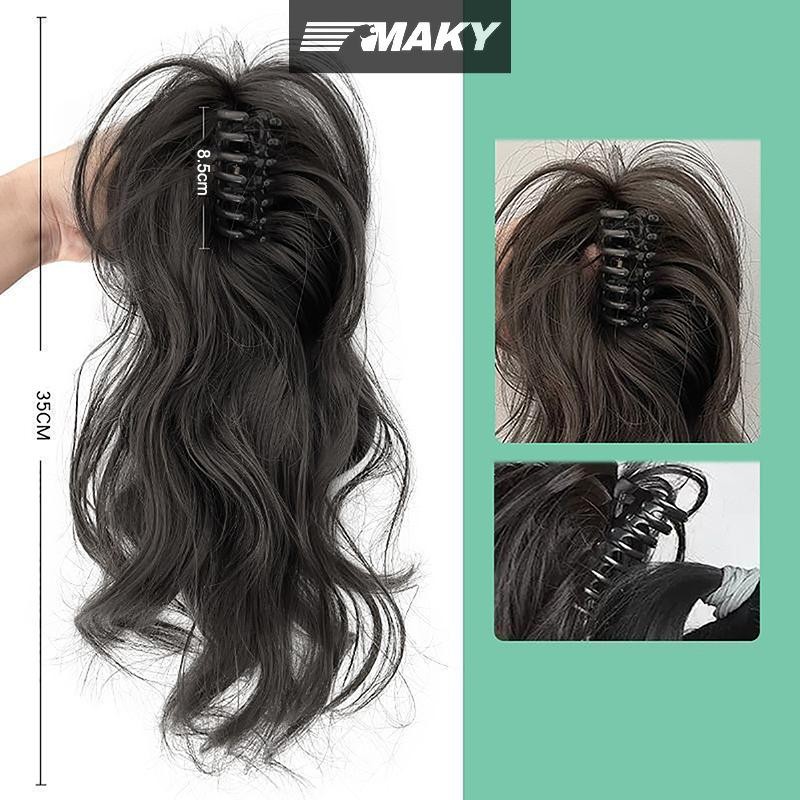 Newwellknownepic Tổng Hợp Móng Vuốt Kẹp Đuôi Ngựa Phần Mở Rộng Tóc Ngắn Xoăn Tự Nhiên Đuôi Giả Tóc Cho Nữ Đuôi Ngựa Tóc Đen VN