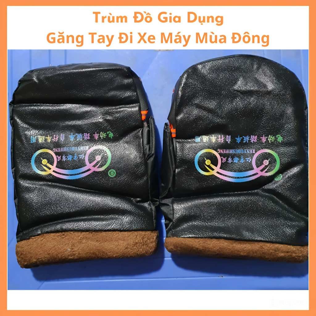 Găng Tay Đi Xe Máy Mùa Đông Lót Nỉ Giữ Ấm Chống Lạnh, Chống Gió Cho Nam Nữ, Dày Dặn, Êm Ái