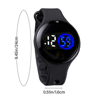 Đồng hồ điện tử LED tròn có dây đeo mềm Đồng hồ thể thao Đồng hồ kỹ thuật số nhẹ Quà tặng cho bé gái và bé trai tuổi Teen