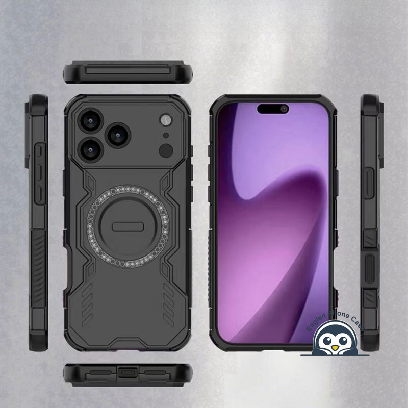 Vỏ Điện Thoại Từ Tính Tản Nhiệt Giáp Cho Samsung Galaxy A17 A16 A36 A07 A06 A35 A26 A25 A23 A15 M15 F15 A05 M36 5G 4G Vỏ Đơn Giản Phong Cách Mech Kinh Doanh Vỏ Chống Sốc