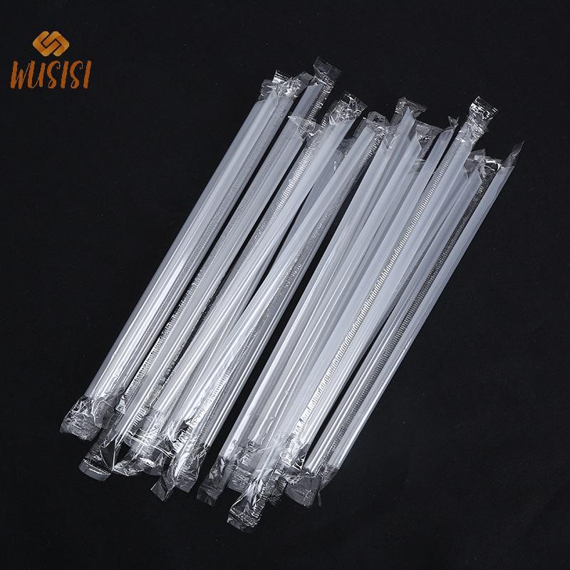 [WUSISI] 500 Chiếc Ống Hút Nhựa DIY Dùng Một Lần Ngắn Trong Suốt Nhọn Mỏng Ống Hút Uống Hàng Hóa Phụ Kiện Nhà Bếp MỚI