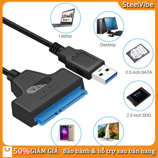Cáp Chuyển Đổi SATA Sang USB 3.0 Cho Ổ Cứng 2.5 Inch - Tốc Độ Cao 6Gbps, Hỗ Trợ Cắm Nóng (Hot Swap), Tương Thích SSD/HDD